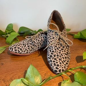 Dolce Vita Leopard Cheetah Print Laces Oxford 8.5